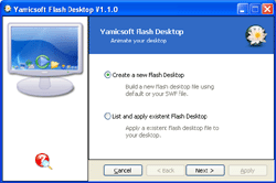 Yanicsoft Flash Desktop Screenshot